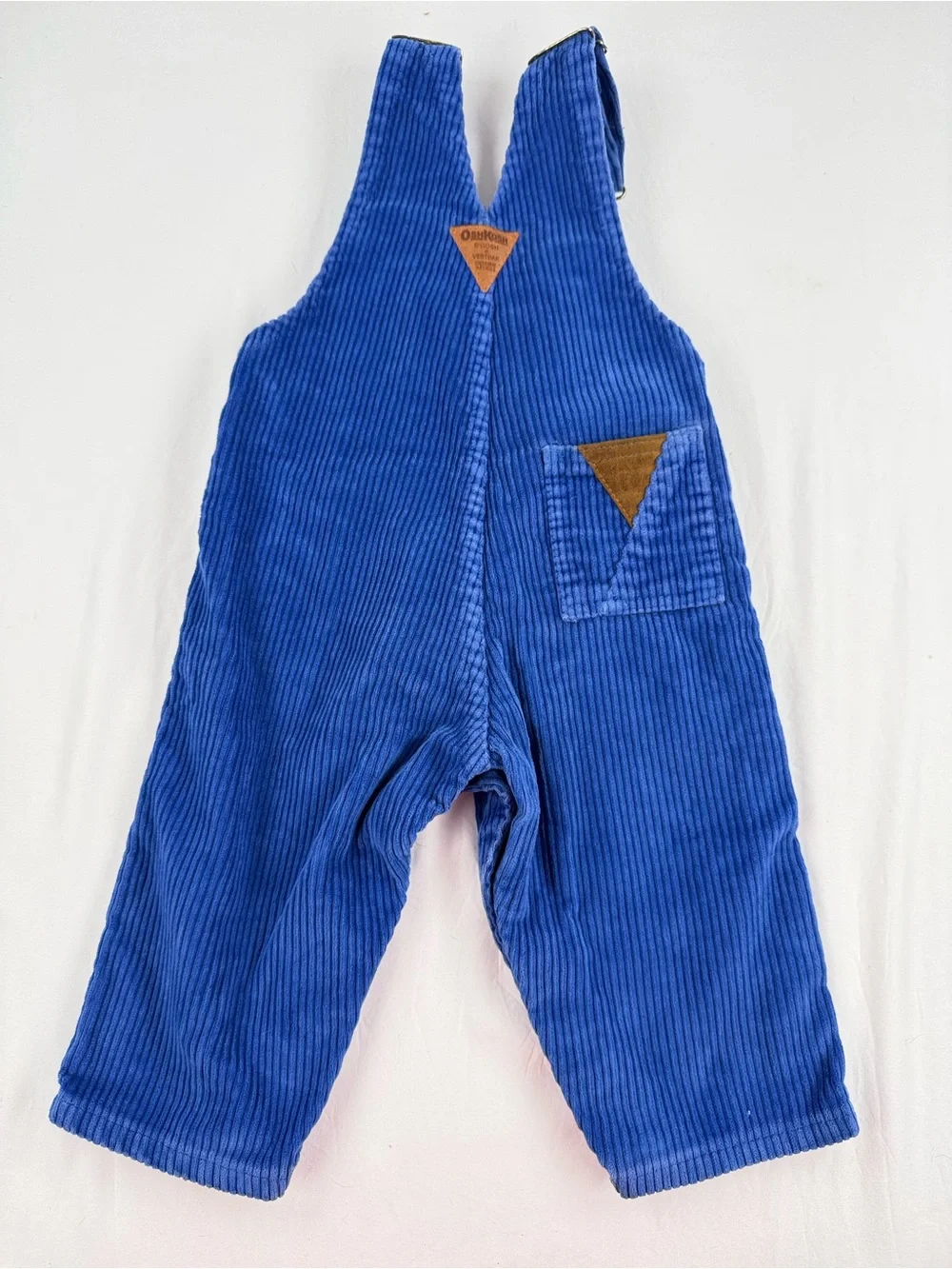 Vintage 90’s OshKosh B'gosh Royal Blue Corduroy Overalls with Cowboy Patch